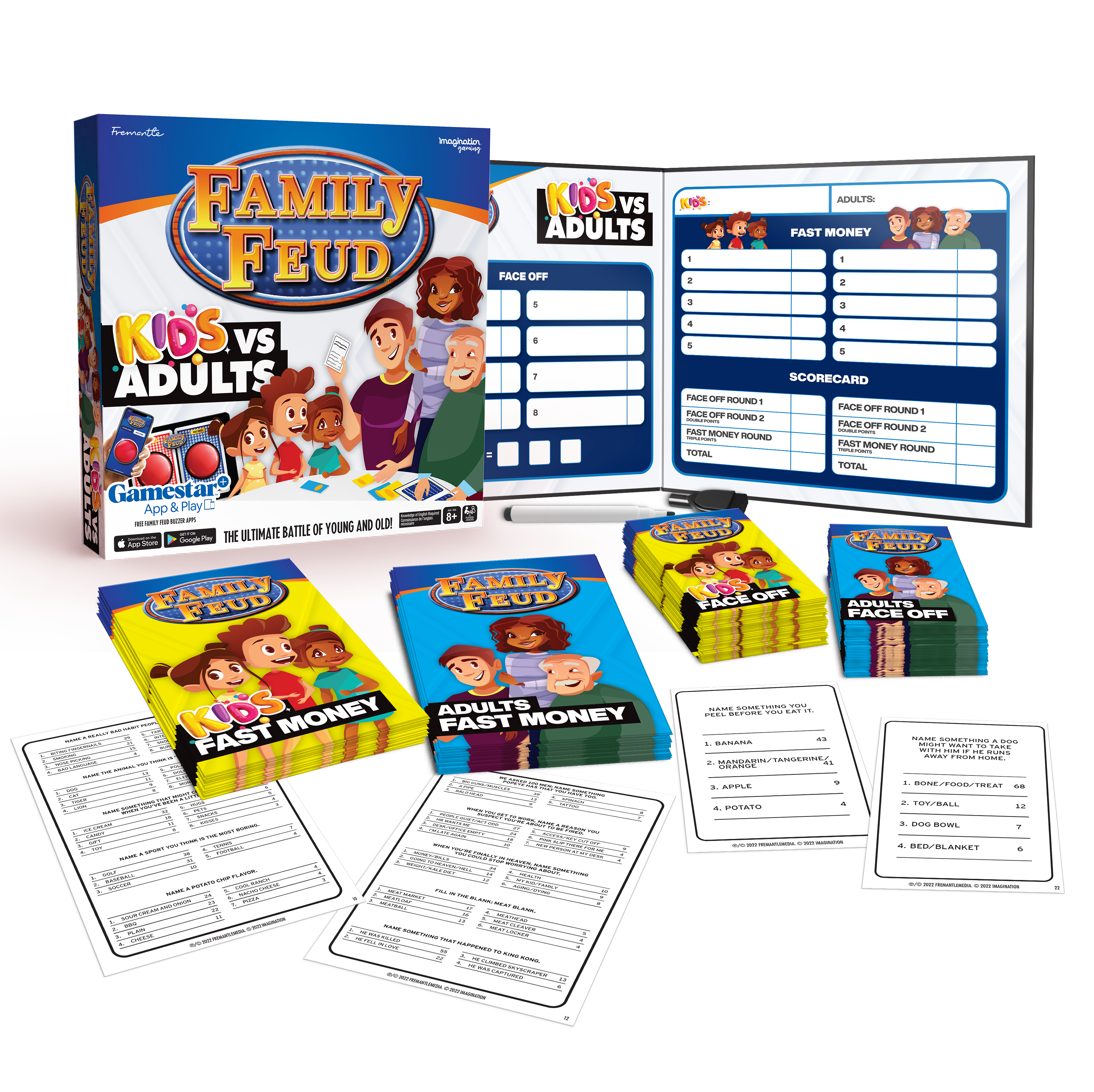 Family Feud Kids vs Adults Board Game – Fun Family Trivia Challenge
