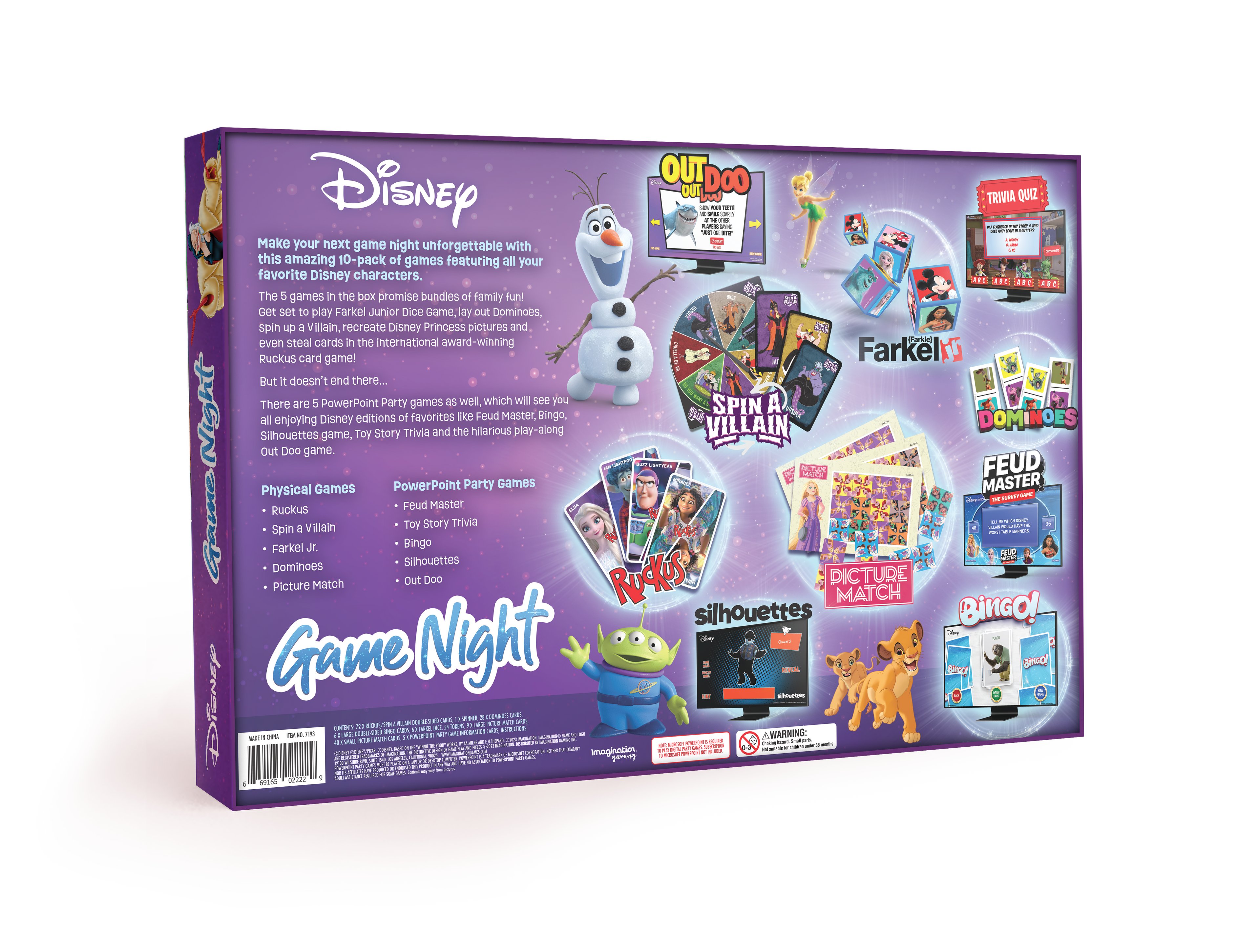 Disney Family Game Night: 10-in-1 Kids & Family Board Game Collection