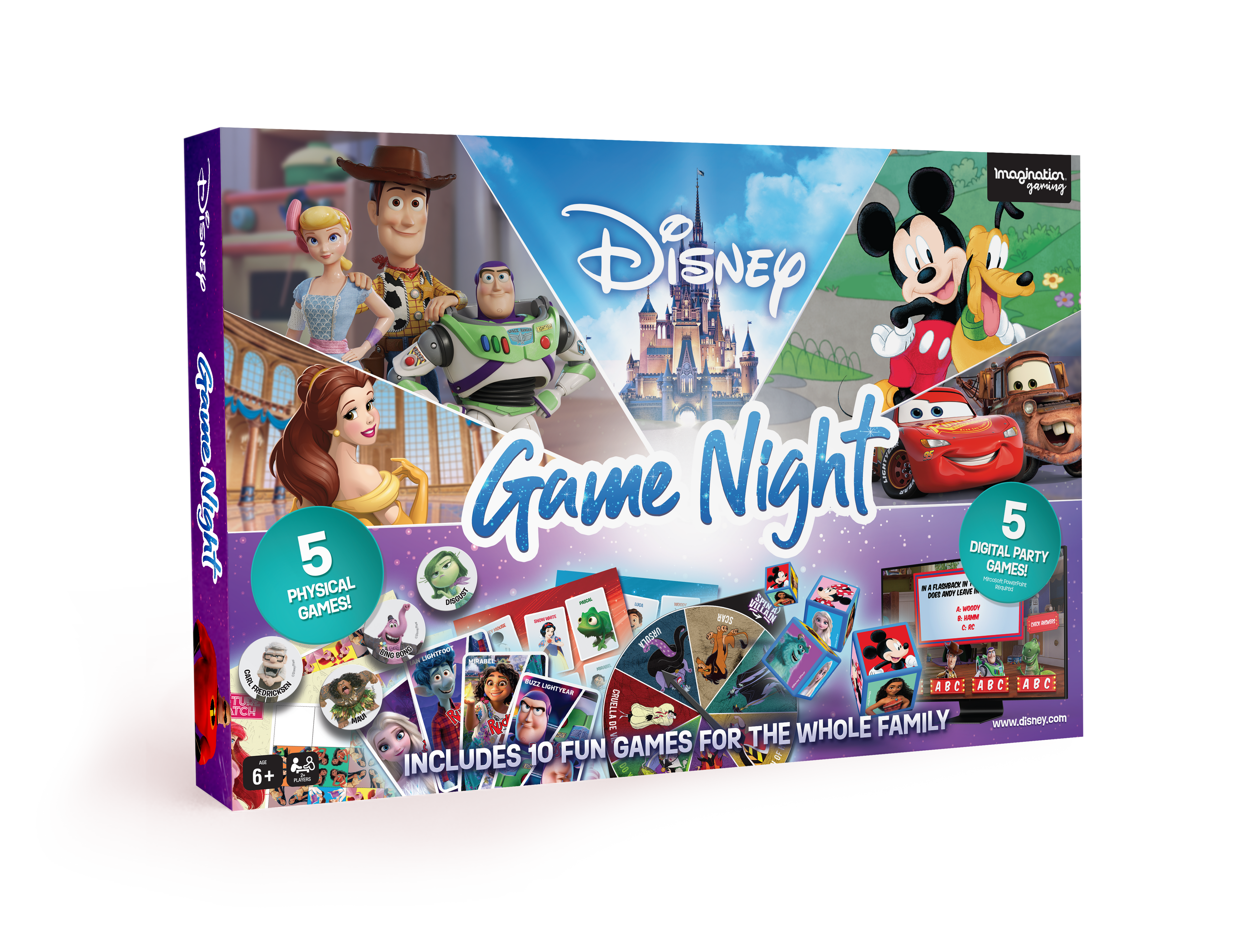 Disney Family Game Night: 10-in-1 Kids & Family Board Game Collection