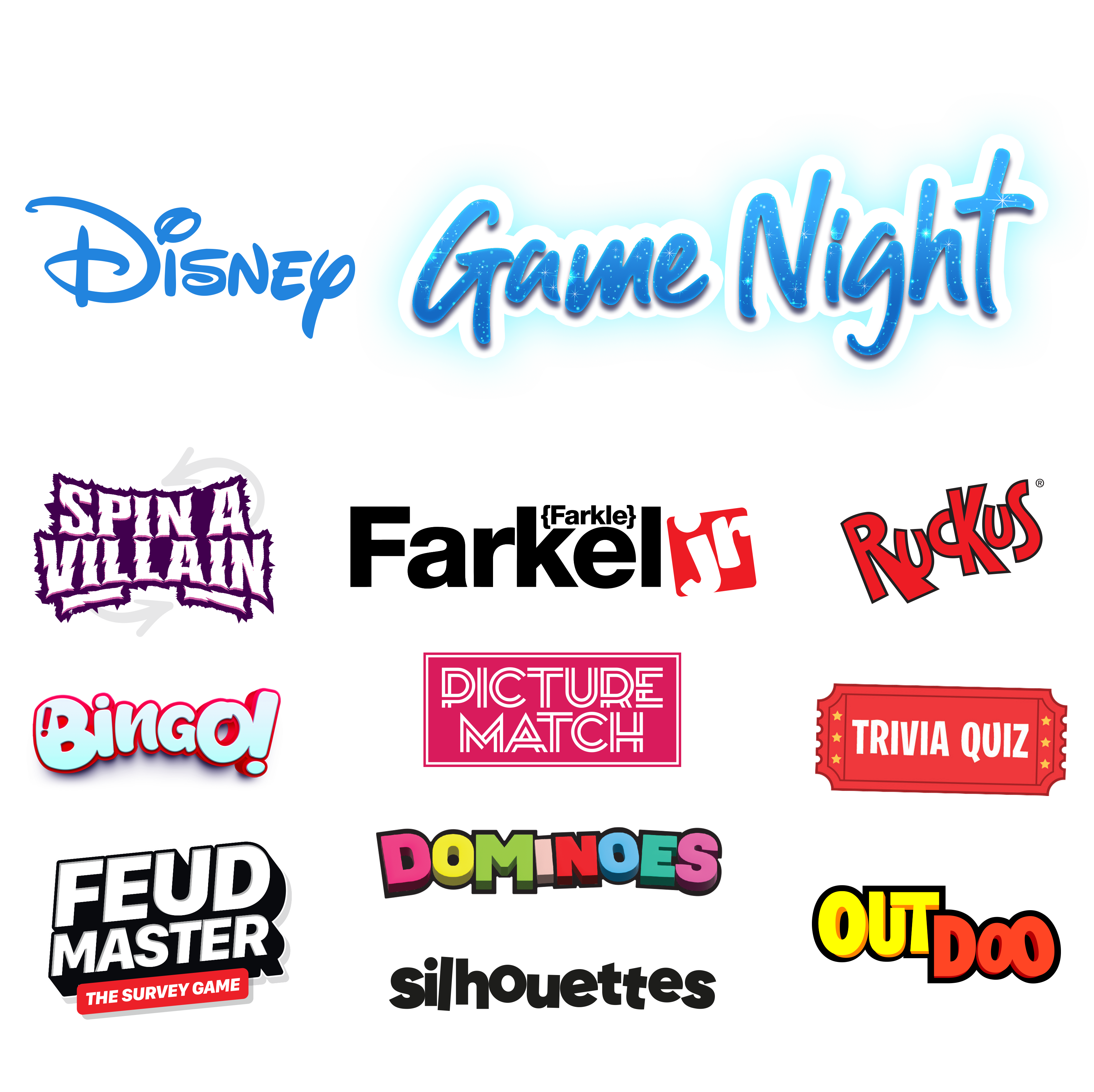 Disney Family Game Night: 10-in-1 Kids & Family Board Game Collection