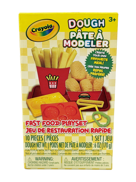 Crayola Silly Scent Dough Small Playset Fast Food | Squish It, Shape It, Sniff the Fun | Scented Dough Set | A1-2211