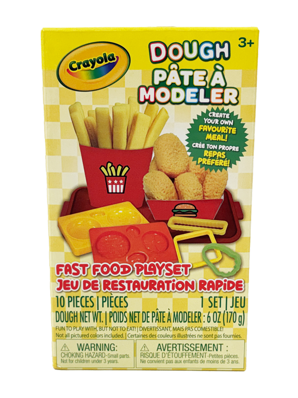 Crayola Silly Scent Dough Small Playset Fast Food | Squish It, Shape It, Sniff the Fun | Scented Dough Set | A1-2211