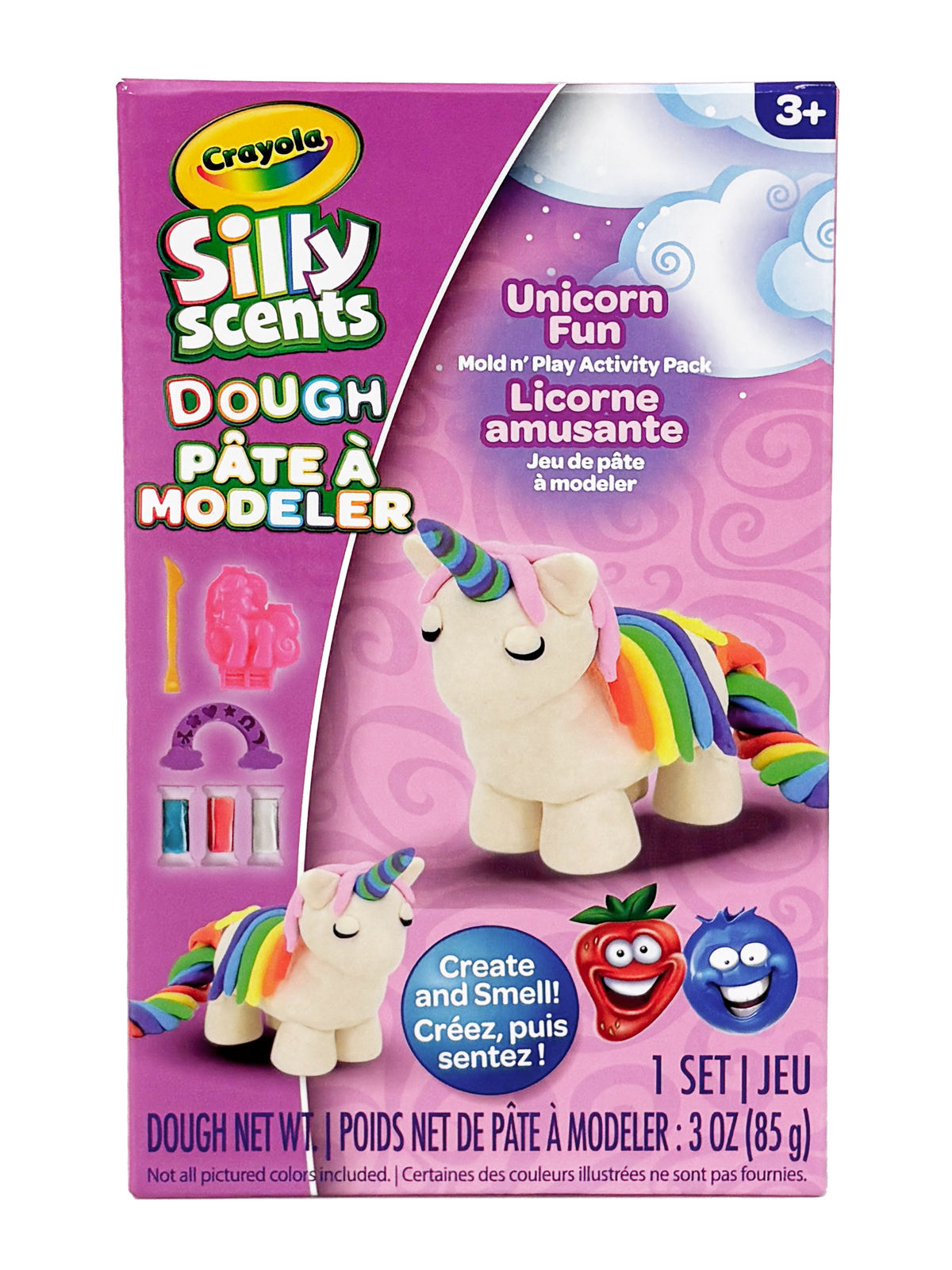 Petite mallette de pâte à modeler parfumée Crayola Silly Scents Licorne | Rêvez, modelez et faites scintiller | Ensemble de pâte à modeler parfumée | A1-2368