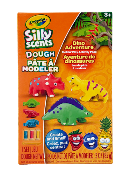 Crayola Silly Scents Pâte à modeler, petit ensemble dinosaures | Rugis, façonne et crée | Ensemble de pâte à modeler parfumée | A1-2369