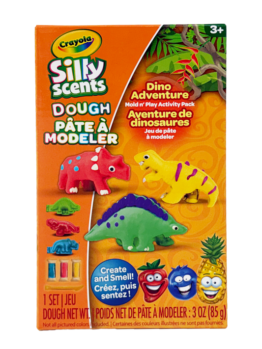 Crayola Silly Scent Dough Small Playset Dinosaurs | Roar, Shape and Create | Scented Dough Set | A1-2369