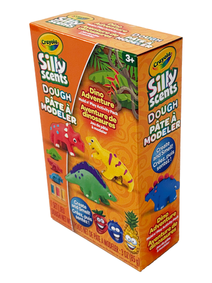 Crayola Silly Scents Pâte à modeler, petit ensemble dinosaures | Rugis, façonne et crée | Ensemble de pâte à modeler parfumée | A1-2369