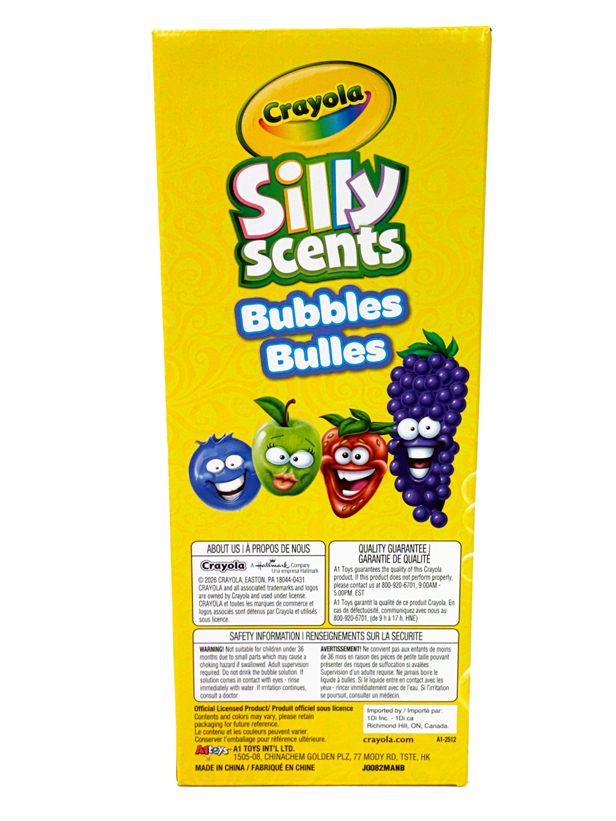 Baguette à bulles Crayola Silly Scents 118 ml (12/présentoir) | Plongez dans un plaisir parfumé | Crayola | A1-2512