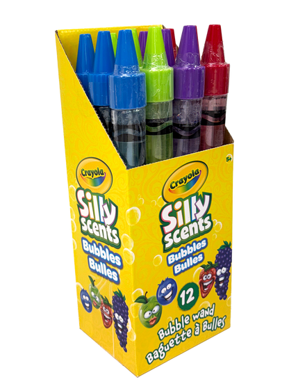 Baguette à bulles Crayola Silly Scents 118 ml (12/présentoir) | Plongez dans un plaisir parfumé | Crayola | A1-2512