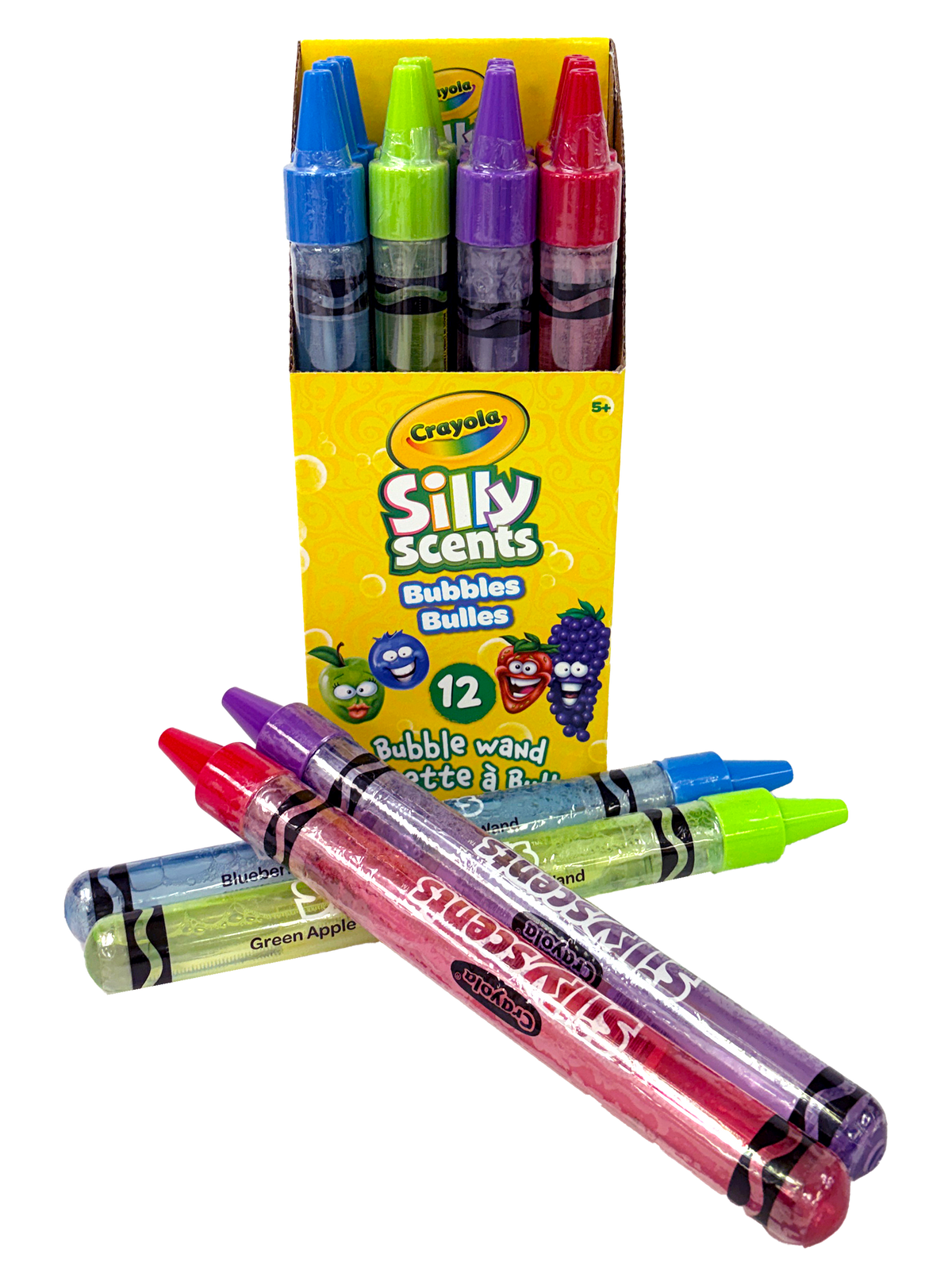 Baguette à bulles Crayola Silly Scents 118 ml (12/présentoir) | Plongez dans un plaisir parfumé | Crayola | A1-2512