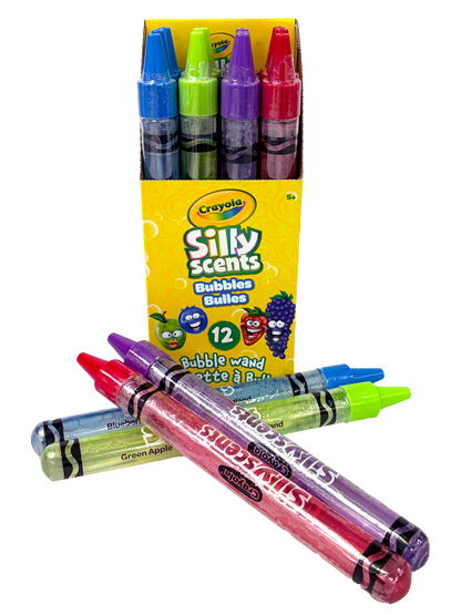 Baguette à bulles Crayola Silly Scents 118 ml (12/présentoir) | Plongez dans un plaisir parfumé | Crayola | A1-2512