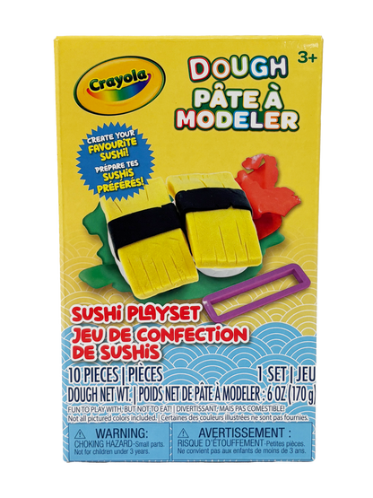 Petit ensemble de jeu Sushi Crayola Silly Scents | Roulez, modelez et créez | Ensemble de pâte à modeler parfumée | A1-3148