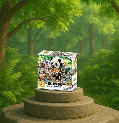 Bush Babies 3D Jigsaw Puzzle – 150-Piece Selfie Series by Howard Robinson | 18x12" | Prime3D