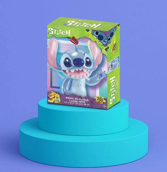Stitch Puzzle – 200 Piece Prime 3D Disney Jigsaw “Glow” Scene (12"x18")