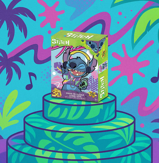 Stitch Puzzle – 200 Piece Prime 3D Disney Jigsaw “Music” Scene (12"x18")