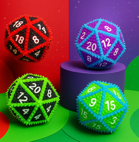 Drop Dots D20 – Tactile Bouncy Dice Toy
