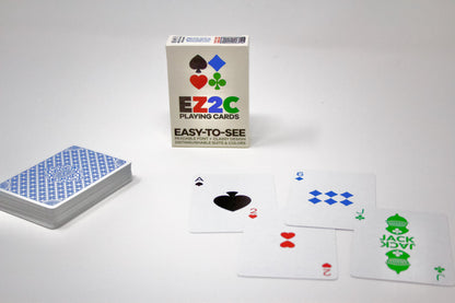 29424 | Easy-See Playing Cards: Readable font; Sophisticated suits in 4 colors