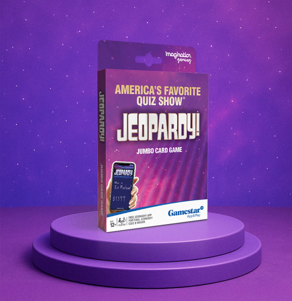 Jeopardy Jumbo Card Game – Deluxe Quiz Show Fun for 3+ Players (Ages 12+)
