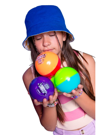 Duotone Candy Bouncy Balls 4"l | Rubber Bouncing Ball | Bounce Into Sweet Fun | KES195