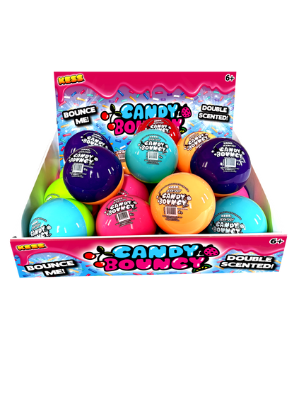 Duotone Candy Bouncy Balls 4"l | Rubber Bouncing Ball | Bounce Into Sweet Fun | KES195