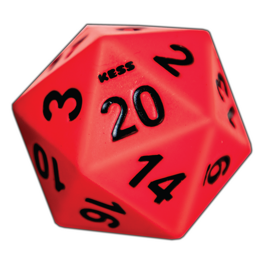 Mighty Foam D20 2.5" Dice Assortment | 20-Sided RPG Dice | KES3330
