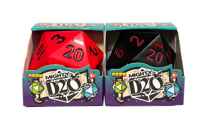 Mighty Foam D20 2.5" Dice Assortment | 20-Sided RPG Dice | KES3330
