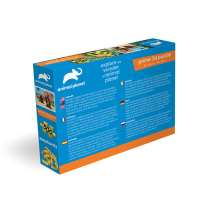 10052 Elephants Discovery 3D Jigsaw Puzzle 10052 500pc 24x18" Prime 3D Lenticular Jigsaw Puzzle 10052