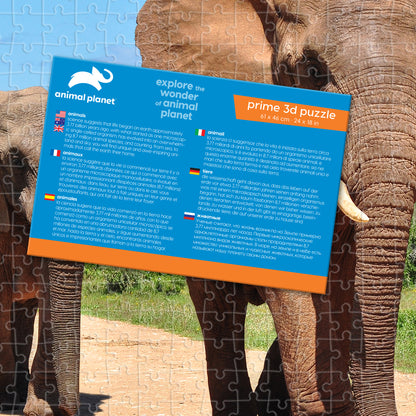 10052 Elephants Discovery 3D Jigsaw Puzzle 10052 500pc 24x18" Prime 3D Lenticular Jigsaw Puzzle 10052