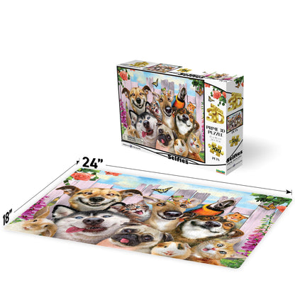 Pet Selfie Howard Robinson 500pc  | Prime 3D Jigsaw Puzzle | 24x18" | 10062