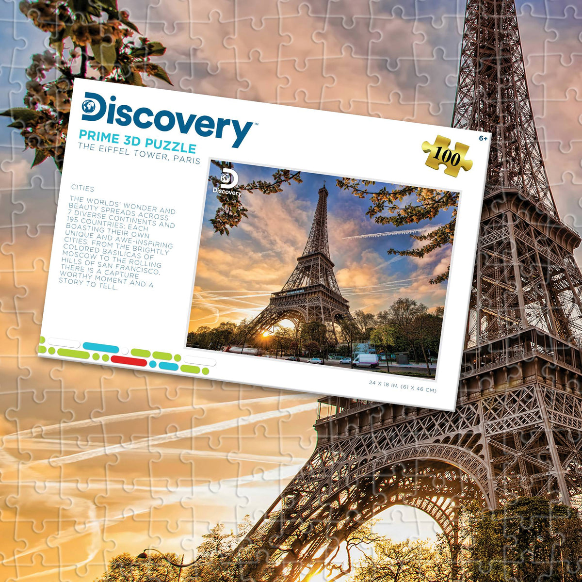 Puzzle 3D Eiffel Tower Paris Discovery (500 pièces, 61 cm × 46 cm) | Paris est toujours une bonne idée. | 10080