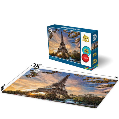 Puzzle 3D Eiffel Tower Paris Discovery (500 pièces, 61 cm × 46 cm) | Paris est toujours une bonne idée. | 10080