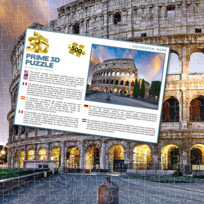 Discovery Colosseum, Rome 500pc | Prime 3D Lenticular Puzzle | Build a Wonder of the Ancient World | 24×18" | 10106
