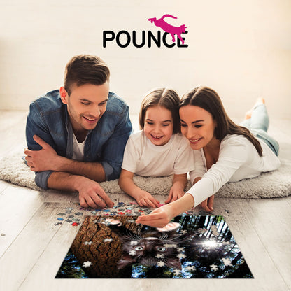 Snookums Pounce Prime3D Puzzle (500 Pieces, 24" x 18") | Purr-fectly Ready to Pounce | 10405