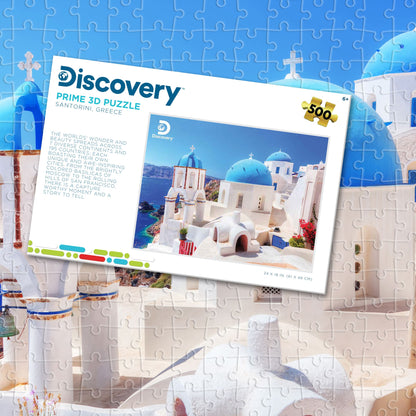 Puzzle Prime3D Santorin Grèce (500 pièces, 61 cm × 46 cm) | Pas besoin de passeport. Juste 500 pièces. | 10443