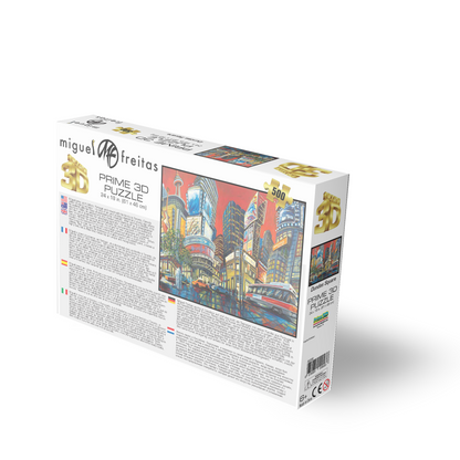 Dundas Square Toronto Prime3D Puzzle (500 Pieces, 24" × 18") | Piece Together Toronto's Brightest Lights | 10453