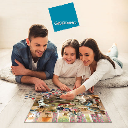 Puzzle 3D Giordano « Chiens dans le salon » (500 pièces, 61 cm × 46 cm) | Chaque bon chien mérite un puzzle | 10458