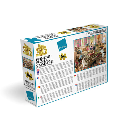 Puzzle 3D Giordano « Chiens dans le salon » (500 pièces, 61 cm × 46 cm) | Chaque bon chien mérite un puzzle | 10458
