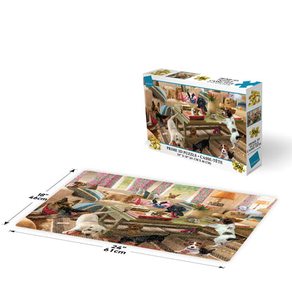Puzzle 3D Giordano « Chiens dans le salon » (500 pièces, 61 cm × 46 cm) | Chaque bon chien mérite un puzzle | 10458