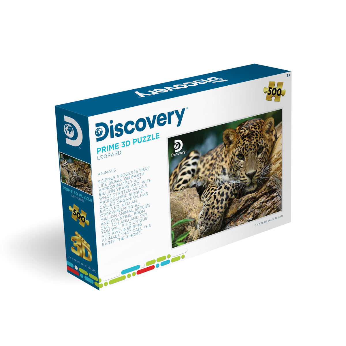 Puzzle découverte léopard Prime3D (500 pièces) | Des taches, des rayures et un plaisir vraiment sauvage | 10474