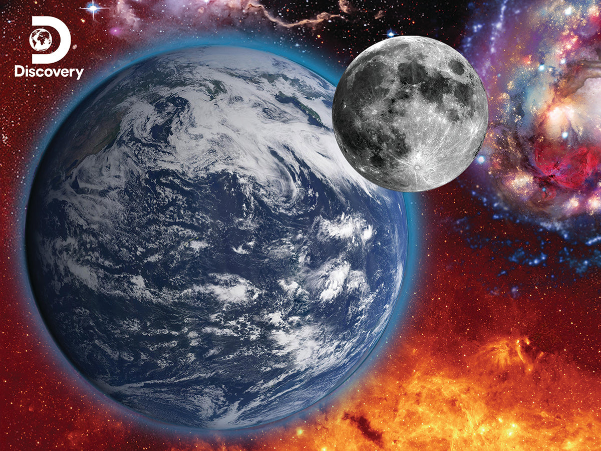 Earth & Moon Discovery 500 PC | Prime 3D Lenticular Jigsaw Puzzle | 24"x18" | 10487