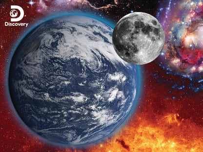 Earth & Moon Discovery 500 PC | Prime 3D Lenticular Jigsaw Puzzle | 24"x18" | 10487