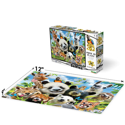 Puzzle Prime3D Howard Robinson « Llama Drama Selfie » (48 pièces, 30,5 cm × 23 cm) | No Prob-Llama... Just Puzzle ! | 10647