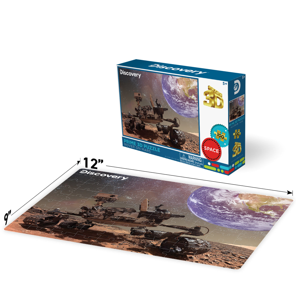 Puzzle 3D Prime3D Discovery Rover sur Mars (100 pièces, 30,5 cm × 22,9 cm) | Mars a appelé. Vous êtes autorisé à atterrir. | 10659