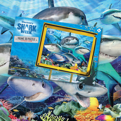 Shark Selfie 3D Jigsaw Puzzle – 100 Piece Ocean Puzzle by Howard Robinson | Prime3D | 12x9" | 1Di Canada 10668