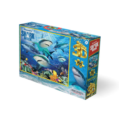 Shark Selfie 3D Jigsaw Puzzle – 100 Piece Ocean Puzzle by Howard Robinson | Prime3D | 12x9" | 1Di Canada 10668