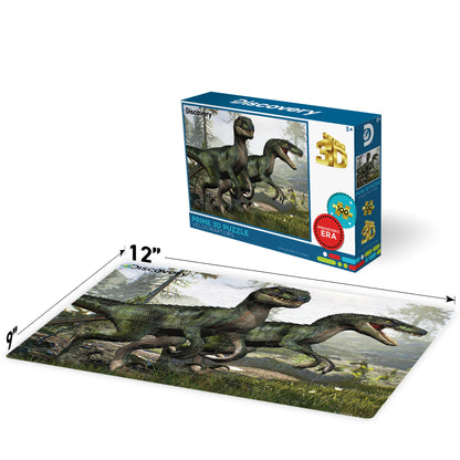 Puzzle 3D Discovery Velociraptor Prime (100 pièces, 30,5 cm × 22,9 cm) | Petit dino. Grande morsure. | 10682