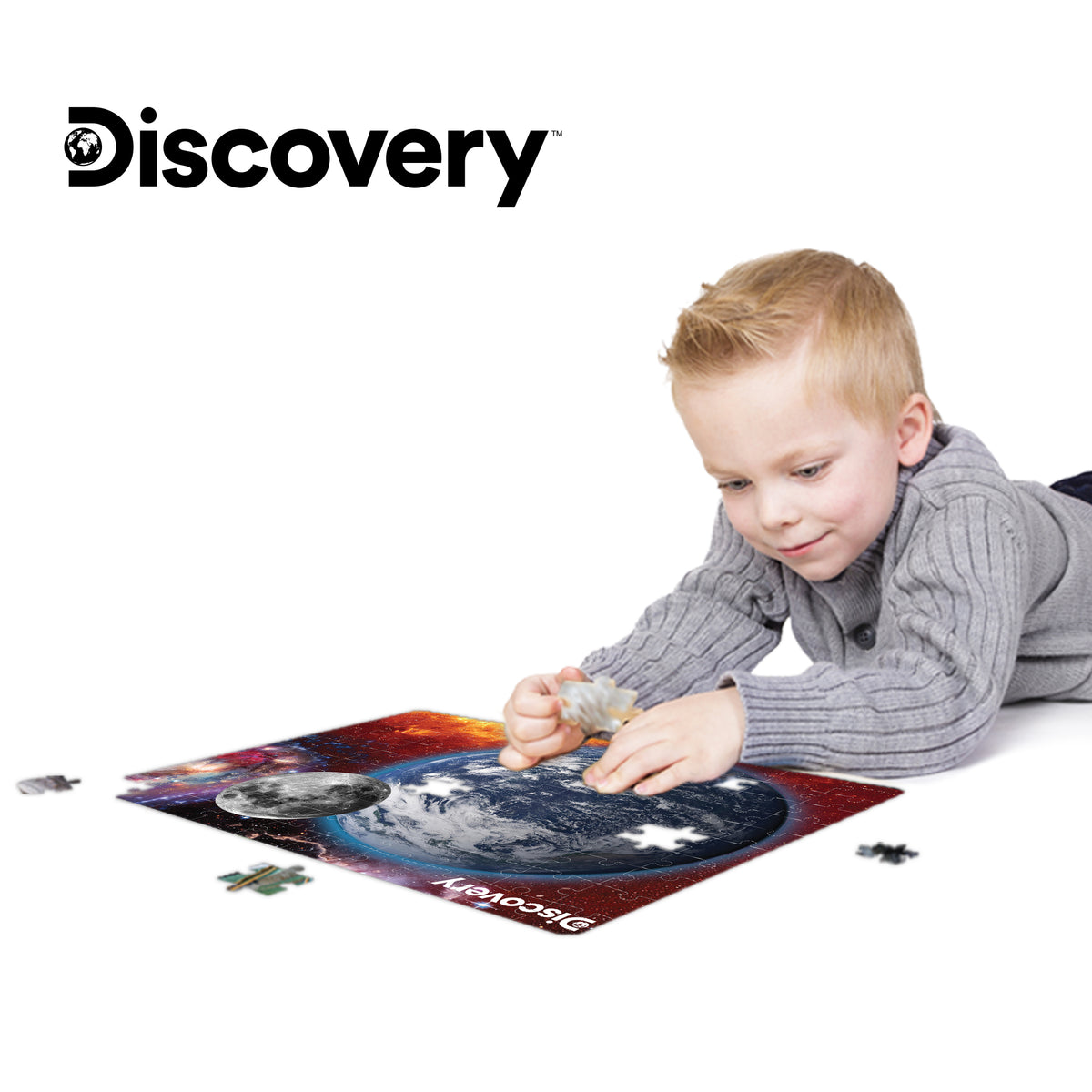 Puzzle 3D Discovery Terre et Lune (100 pièces, 30,5 cm × 22,9 cm) | Un petit puzzle. Un bond de géant. | 10708
