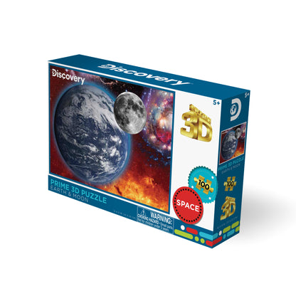 Puzzle 3D Discovery Terre et Lune (100 pièces, 30,5 cm × 22,9 cm) | Un petit puzzle. Un bond de géant. | 10708