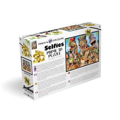 Puzzle Prime3D Howard Robinson « Dinosaur Selfie » (100 pièces, 30,5 cm x 22,9 cm) | Aucun filtre. Juste la gloire des fossiles. | 10776