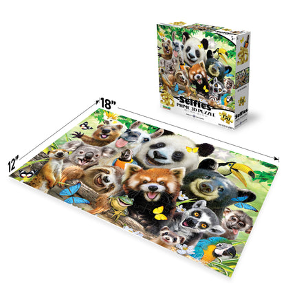 Howard Robinson Bush Babies Selfie Prime3D Puzzle (150 Pieces, 18" × 12") | Say Cheese... and Hang On Tight! | 10958
