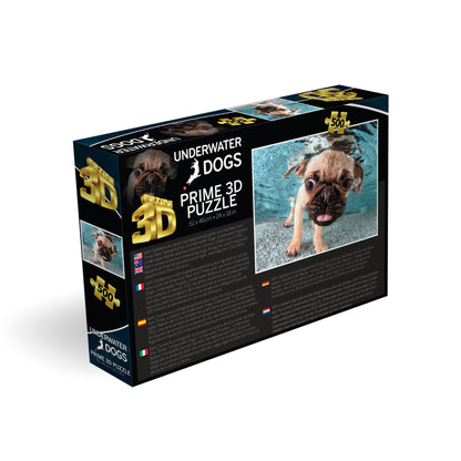 Underwater Dogs Iggy 500pc | Prime 3D Lenticular Jigsaw Puzzle | 24"x18" | 20010